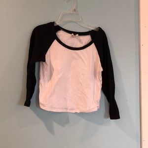 Baseball tee crop top